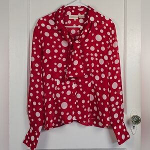 Christie & Jill Polka Dot Blouse Size 12